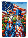 All American Italian Greyhound House Flag 28x40 Porch Sleeve Pole Decorative Outside Yard Banner Artwork Wall Hanging, Polyester