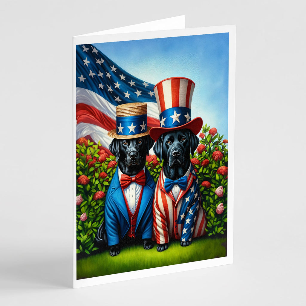 All American Labrador Retriever Greeting Cards Pack of 8 Blank Cards with Envelopes Whimsical A7 Size 5x7