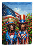 All American Labrador Retriever House Flag 28x40 Porch Sleeve Pole Decorative Outside Yard Banner Artwork Wall Hanging, Polyester