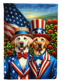 All American Labrador Retriever House Flag 28x40 Porch Sleeve Pole Decorative Outside Yard Banner Artwork Wall Hanging, Polyester