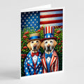 All American Labrador Retriever Greeting Cards Pack of 8 Blank Cards with Envelopes Whimsical A7 Size 5x7