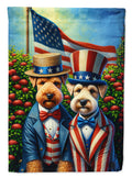All American Lakeland Terrier House Flag 28x40 Porch Sleeve Pole Decorative Outside Yard Banner Artwork Wall Hanging, Polyester