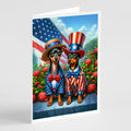 All American Miniature Pinscher Greeting Cards Pack of 8 Blank Cards with Envelopes Whimsical A7 Size 5x7