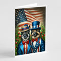 All American Norwegian Elkhound Greeting Cards Pack of 8 Blank Cards with Envelopes Whimsical A7 Size 5x7