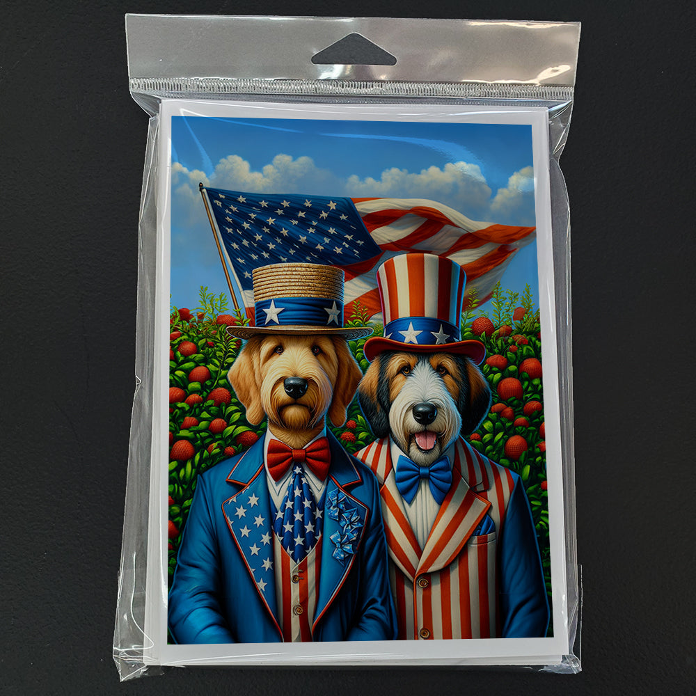 All American Otterhound Greeting Cards Pack of 8 Blank Cards with Envelopes Whimsical A7 Size 5x7