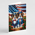 All American Papillon Greeting Cards Pack of 8 Blank Cards with Envelopes Whimsical A7 Size 5x7