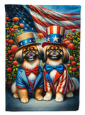 All American Pekingese House Flag 28x40 Porch Sleeve Pole Decorative Outside Yard Banner Artwork Wall Hanging, Polyester
