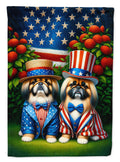 All American Pekingese House Flag 28x40 Porch Sleeve Pole Decorative Outside Yard Banner Artwork Wall Hanging, Polyester