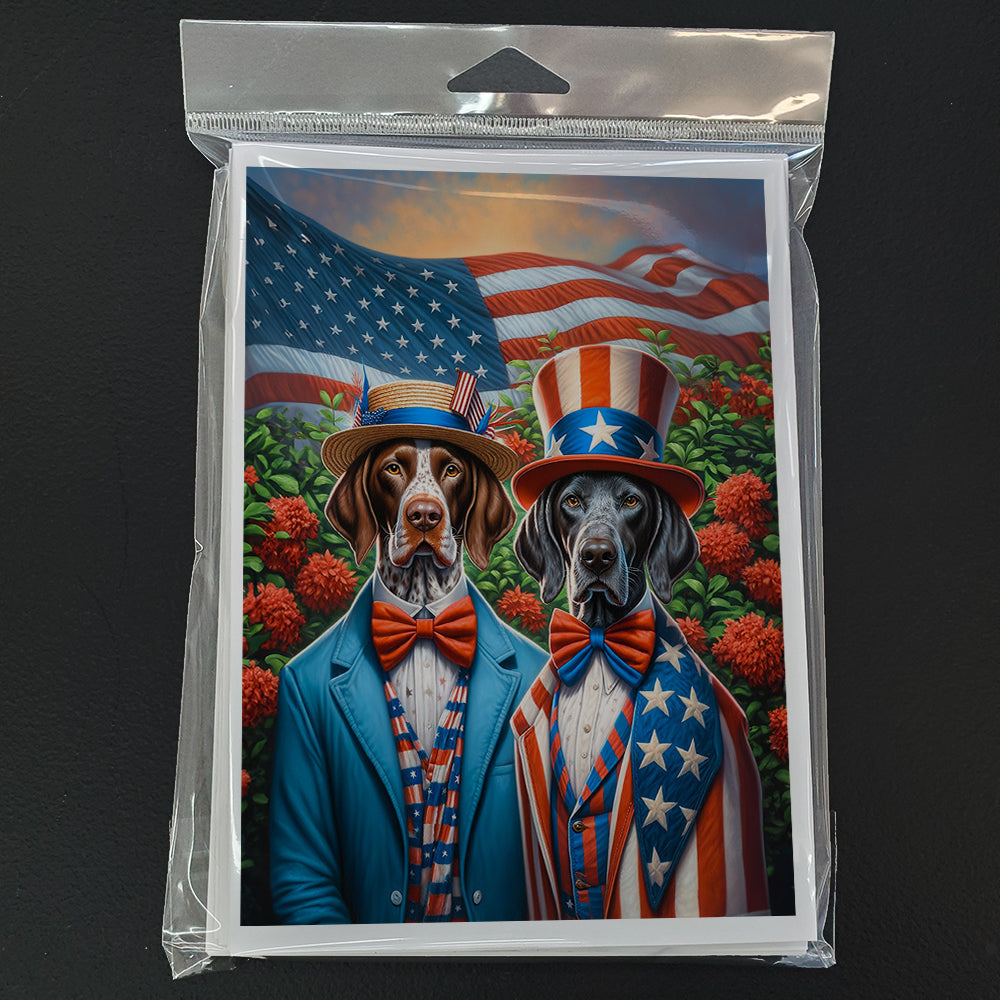 All American Pointer Greeting Cards Pack of 8 Blank Cards with Envelopes Whimsical A7 Size 5x7