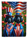 All American Poodle House Flag 28x40 Porch Sleeve Pole Decorative Outside Yard Banner Artwork Wall Hanging, Polyester