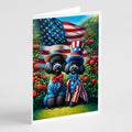 All American Poodle Greeting Cards Pack of 8 Blank Cards with Envelopes Whimsical A7 Size 5x7