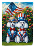All American Poodle House Flag 28x40 Porch Sleeve Pole Decorative Outside Yard Banner Artwork Wall Hanging, Polyester