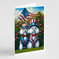 All American Poodle Greeting Cards Pack of 8 Blank Cards with Envelopes Whimsical A7 Size 5x7