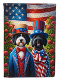 All American Portuguese Water Dog House Flag 28x40 Porch Sleeve Pole Decorative Outside Yard Banner Artwork Wall Hanging, Polyester