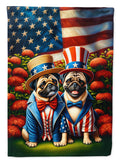 All American Pug House Flag 28x40 Porch Sleeve Pole Decorative Outside Yard Banner Artwork Wall Hanging, Polyester
