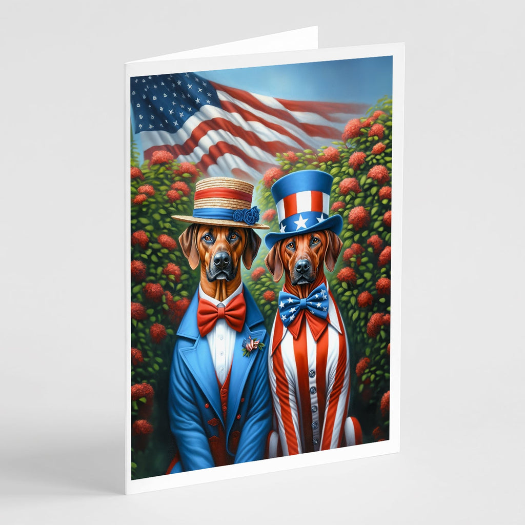 All American Rhodesian Ridgeback Greeting Cards Pack of 8 Blank Cards with Envelopes Whimsical A7 Size 5x7