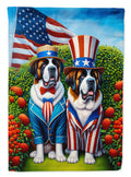 All American Saint Bernard House Flag 28x40 Porch Sleeve Pole Decorative Outside Yard Banner Artwork Wall Hanging, Polyester