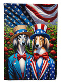 All American Saluki House Flag 28x40 Porch Sleeve Pole Decorative Outside Yard Banner Artwork Wall Hanging, Polyester