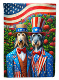 All American Scottish Deerhound House Flag 28x40 Porch Sleeve Pole Decorative Outside Yard Banner Artwork Wall Hanging, Polyester