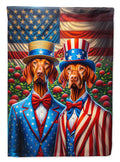 All American Vizsla House Flag 28x40 Porch Sleeve Pole Decorative Outside Yard Banner Artwork Wall Hanging, Polyester