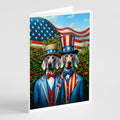 All American Weimaraner Greeting Cards Pack of 8 Blank Cards with Envelopes Whimsical A7 Size 5x7