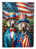 All American Weimaraner House Flag 28x40 Porch Sleeve Pole Decorative Outside Yard Banner Artwork Wall Hanging, Polyester