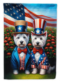 All American Westie House Flag 28x40 Porch Sleeve Pole Decorative Outside Yard Banner Artwork Wall Hanging, Polyester