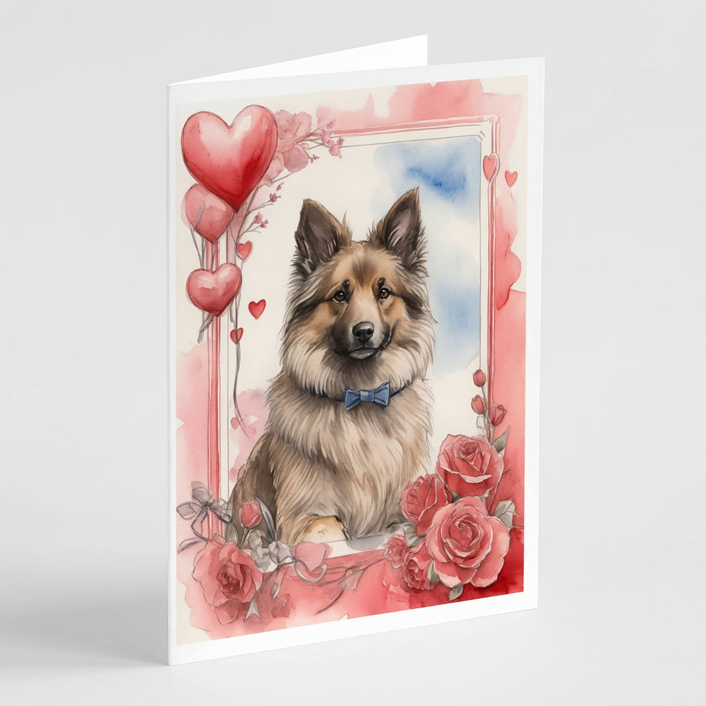 Belgian Tervuren Valentine Roses Greeting Cards Pack of 8 Blank Cards with Envelopes Whimsical A7 Size 5x7