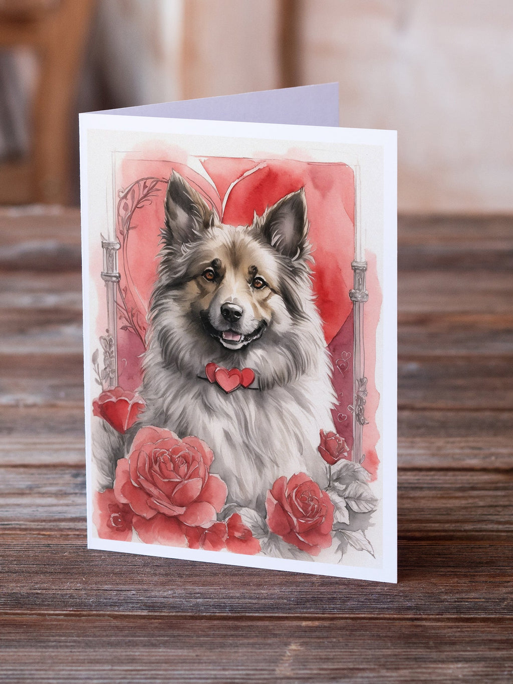 Belgian Tervuren Valentine Roses Greeting Cards Pack of 8 Blank Cards with Envelopes Whimsical A7 Size 5x7