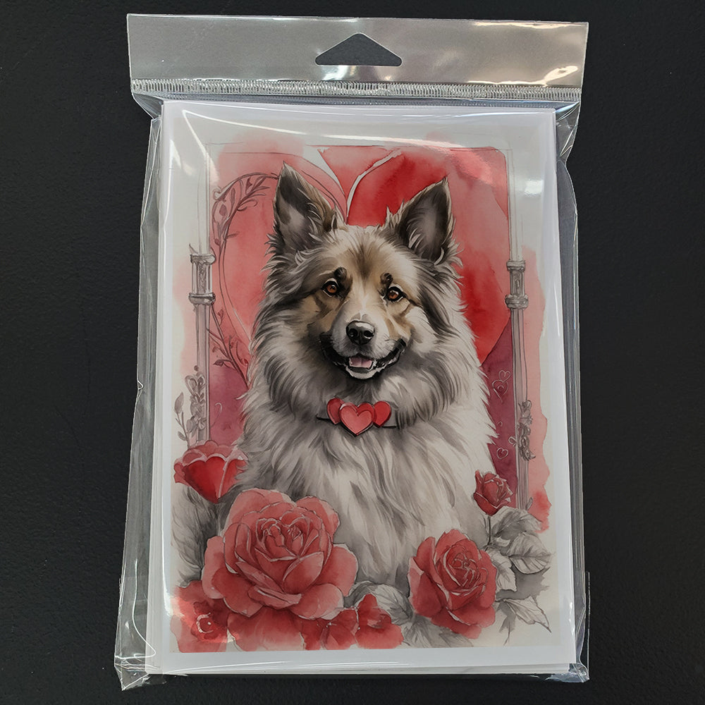 Belgian Tervuren Valentine Roses Greeting Cards Pack of 8 Blank Cards with Envelopes Whimsical A7 Size 5x7