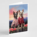 Chinese Crested Two Hearts Greeting Cards Pack of 8 Blank Cards with Envelopes Whimsical A7 Size 5x7