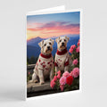 Sealyham Terrier Two Hearts Greeting Cards Pack of 8 Blank Cards with Envelopes Whimsical A7 Size 5x7
