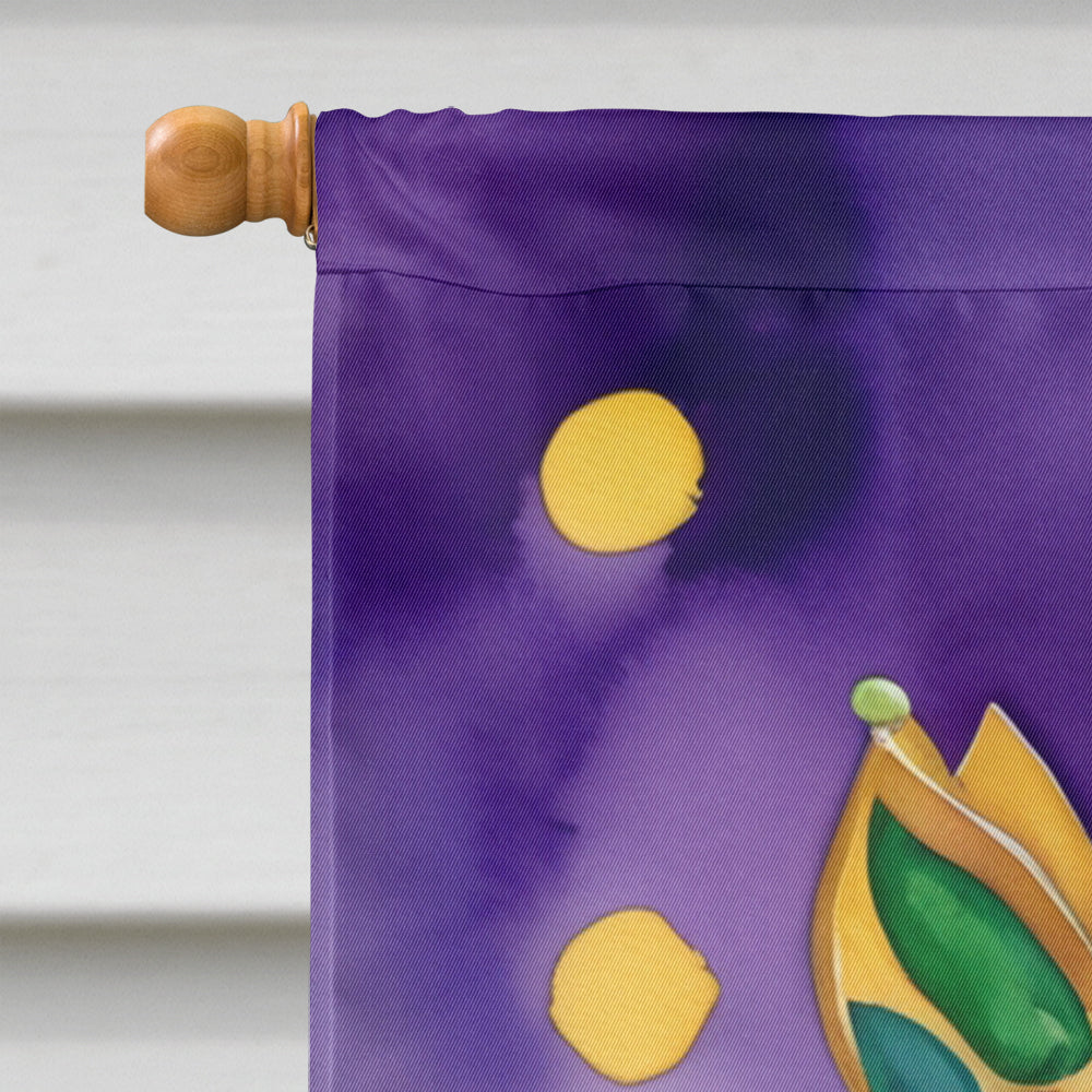 American Foxhound King of Mardi Gras House Flag 28x40 Porch Sleeve Pole Decorative Outside Yard Banner Artwork Wall Hanging, Polyester