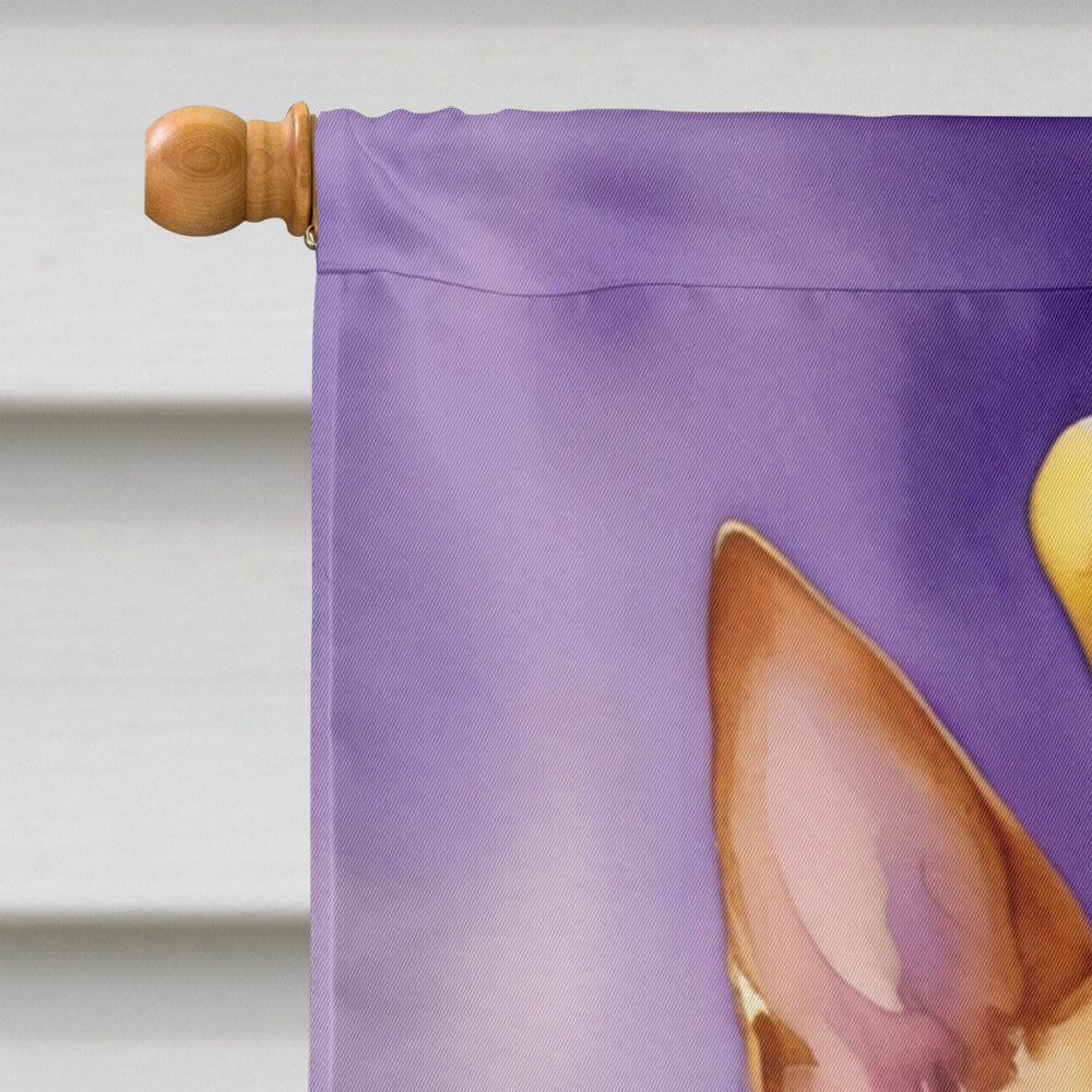 Basenji King of Mardi Gras House Flag 28x40 Porch Sleeve Pole Decorative Outside Yard Banner Artwork Wall Hanging, Polyester