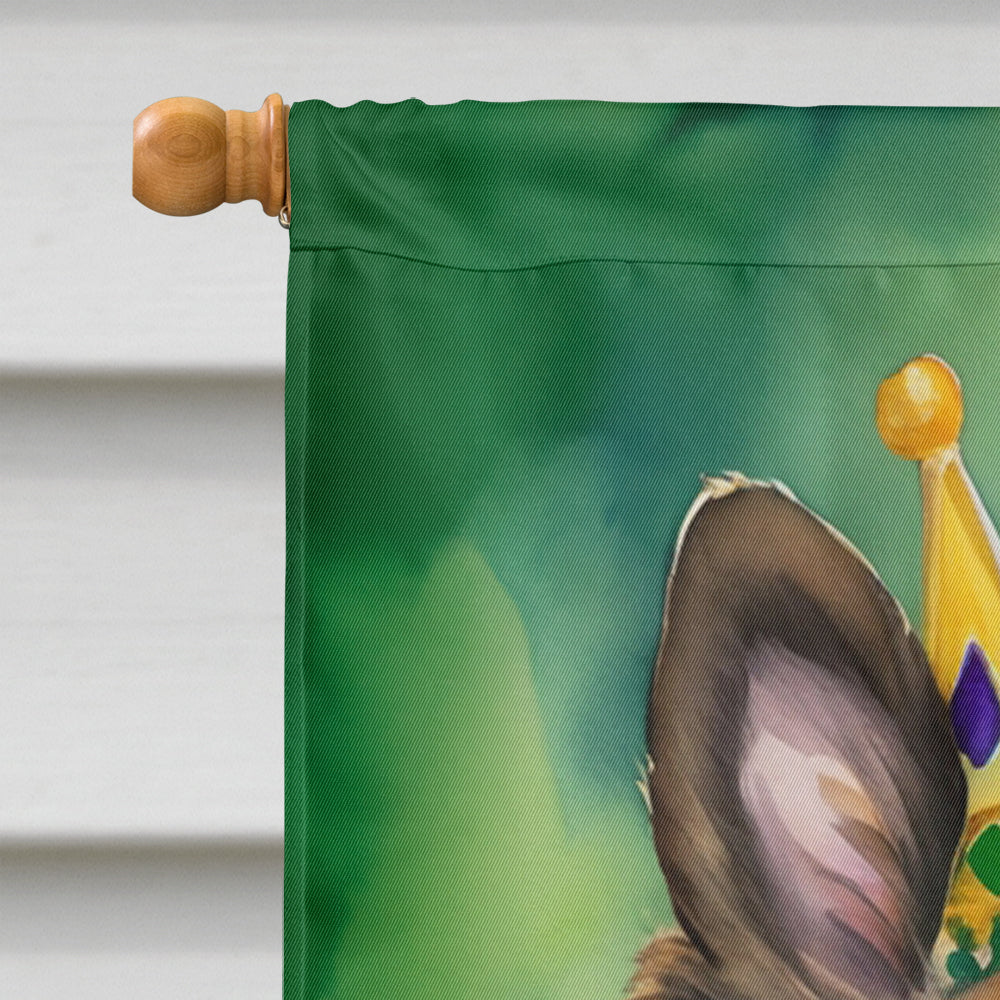 Belgian Tervuren King of Mardi Gras House Flag 28x40 Porch Sleeve Pole Decorative Outside Yard Banner Artwork Wall Hanging, Polyester