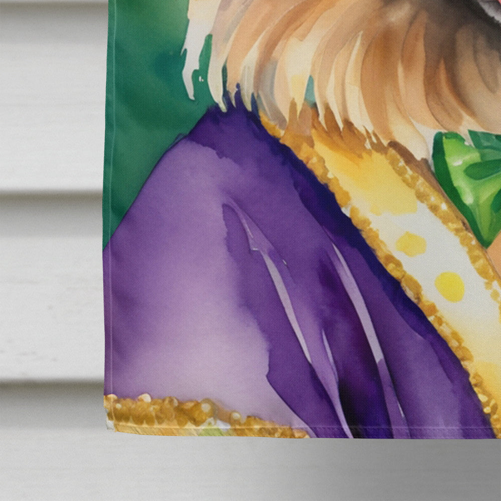 Belgian Tervuren King of Mardi Gras House Flag 28x40 Porch Sleeve Pole Decorative Outside Yard Banner Artwork Wall Hanging, Polyester