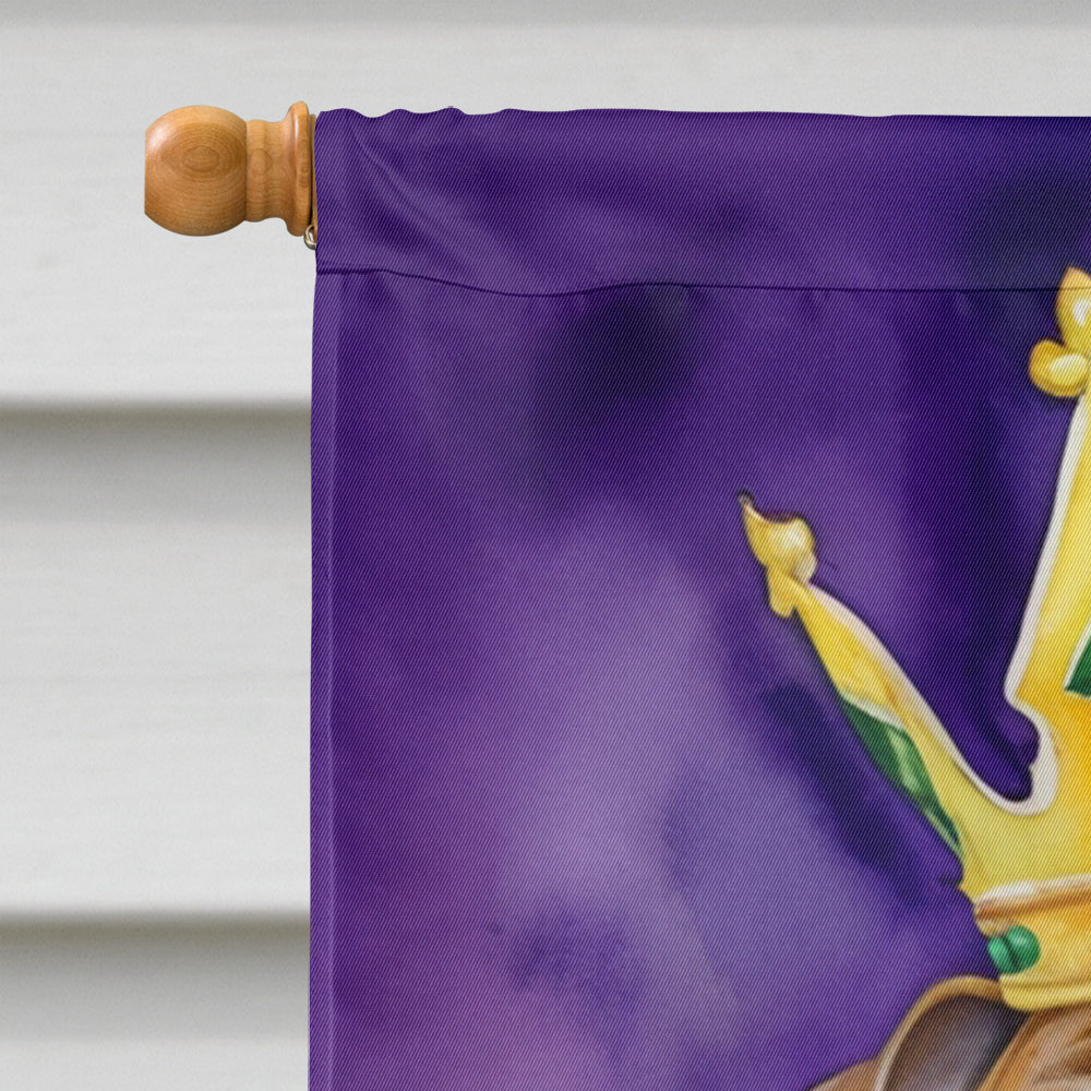 Boxer King of Mardi Gras House Flag 28x40 Porch Sleeve Pole Decorative Outside Yard Banner Artwork Wall Hanging, Polyester