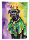Cane Corso King of Mardi Gras House Flag 28x40 Porch Sleeve Pole Decorative Outside Yard Banner Artwork Wall Hanging, Polyester