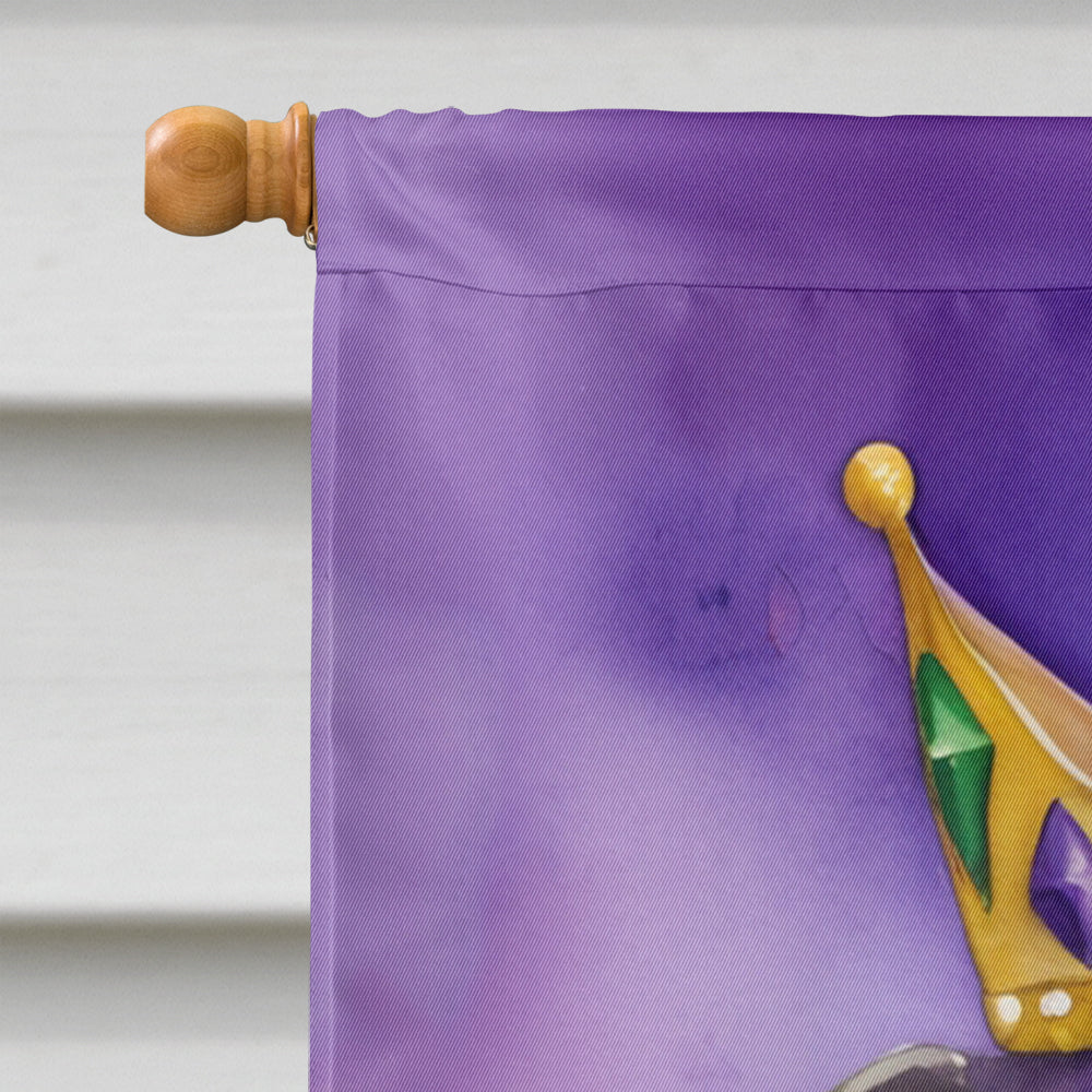 Catahoula King of Mardi Gras House Flag 28x40 Porch Sleeve Pole Decorative Outside Yard Banner Artwork Wall Hanging, Polyester