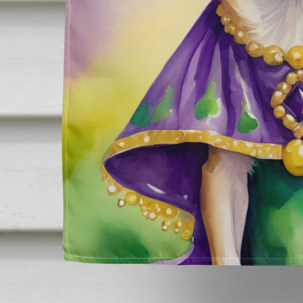 Chihuahua King of Mardi Gras House Flag 28x40 Porch Sleeve Pole Decorative Outside Yard Banner Artwork Wall Hanging, Polyester