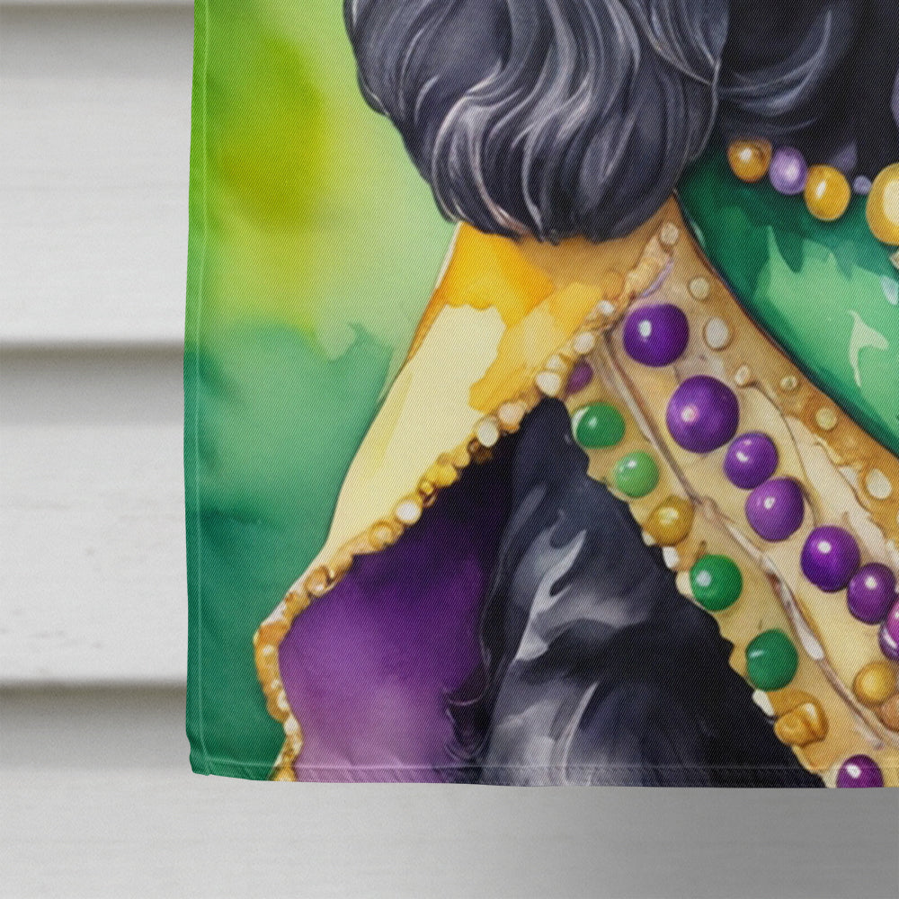 Cocker Spaniel King of Mardi Gras House Flag 28x40 Porch Sleeve Pole Decorative Outside Yard Banner Artwork Wall Hanging, Polyester