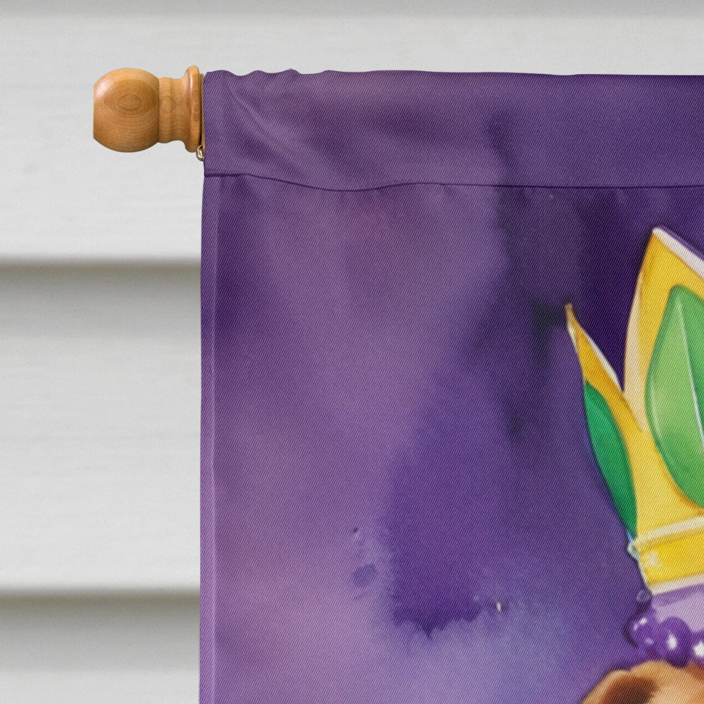 Dogue de Bordeaux King of Mardi Gras House Flag 28x40 Porch Sleeve Pole Decorative Outside Yard Banner Artwork Wall Hanging, Polyester
