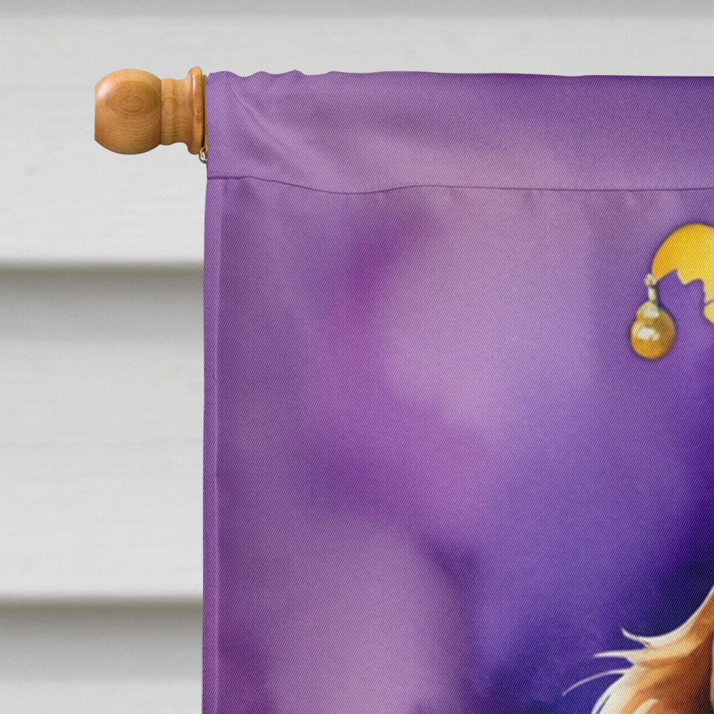 English Cocker Spaniel King of Mardi Gras House Flag 28x40 Porch Sleeve Pole Decorative Outside Yard Banner Artwork Wall Hanging, Polyester