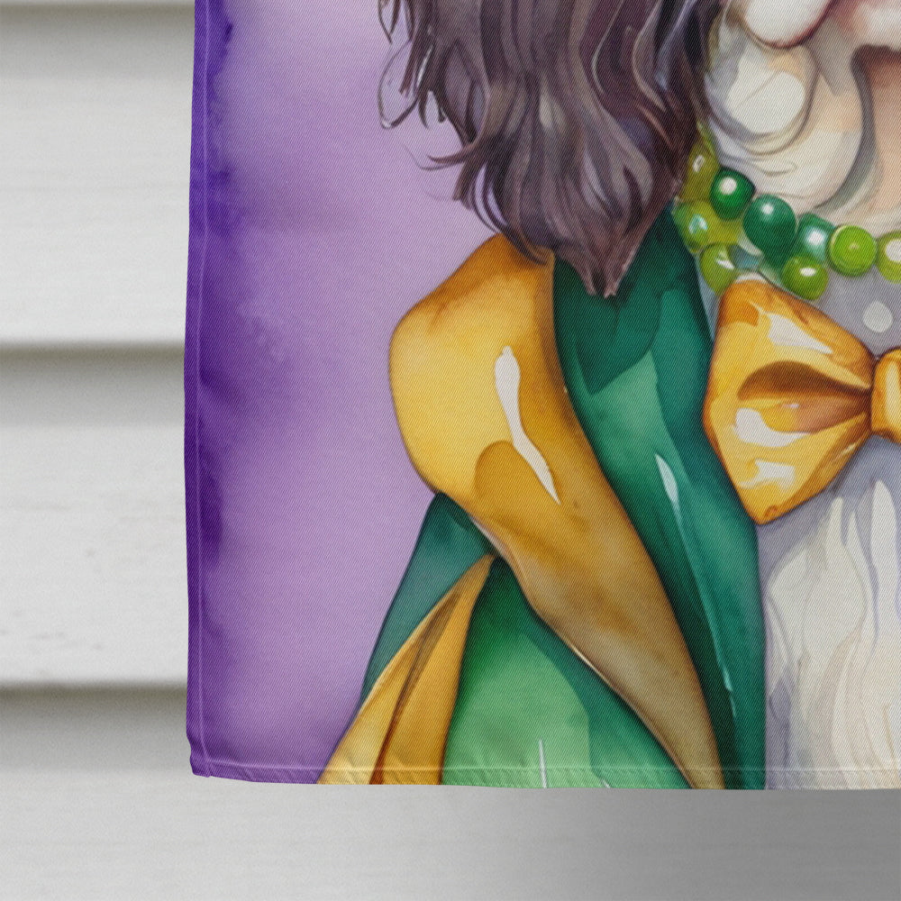 English Springer Spaniel King of Mardi Gras House Flag 28x40 Porch Sleeve Pole Decorative Outside Yard Banner Artwork Wall Hanging, Polyester