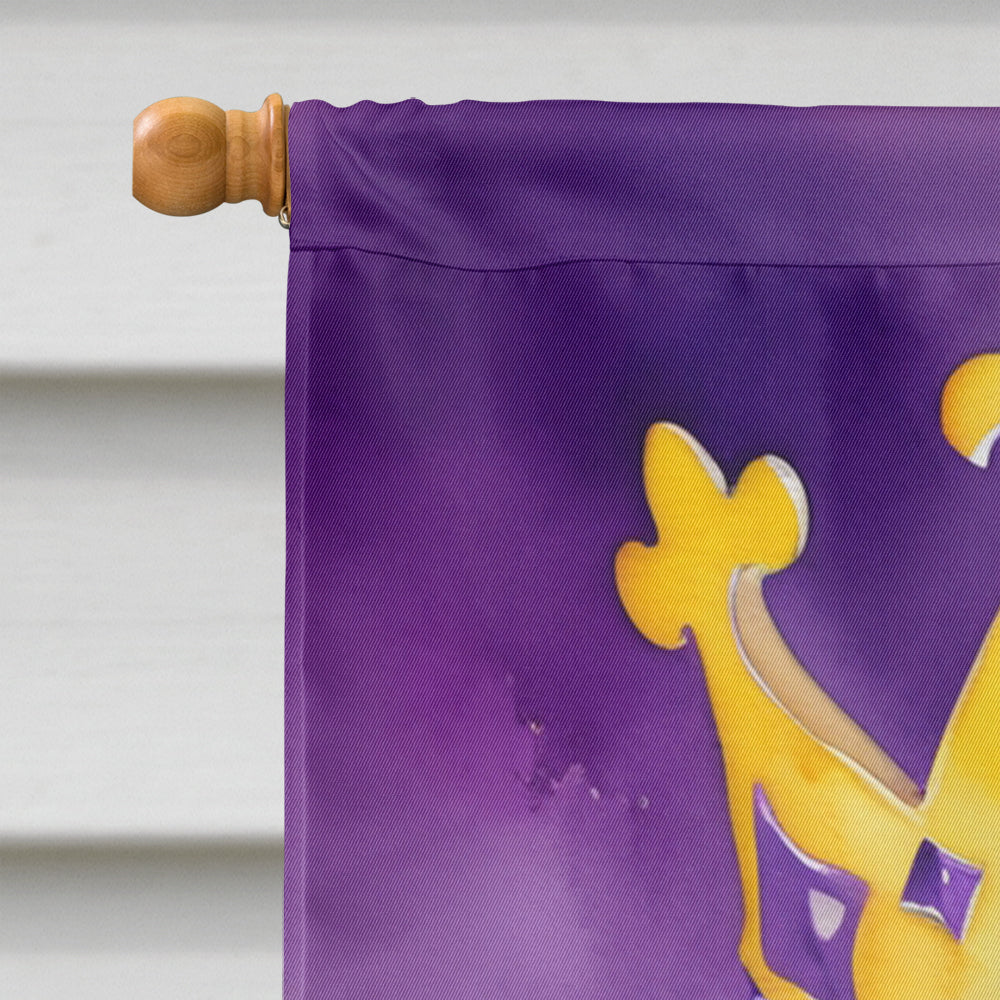 Gordon Setter King of Mardi Gras House Flag 28x40 Porch Sleeve Pole Decorative Outside Yard Banner Artwork Wall Hanging, Polyester