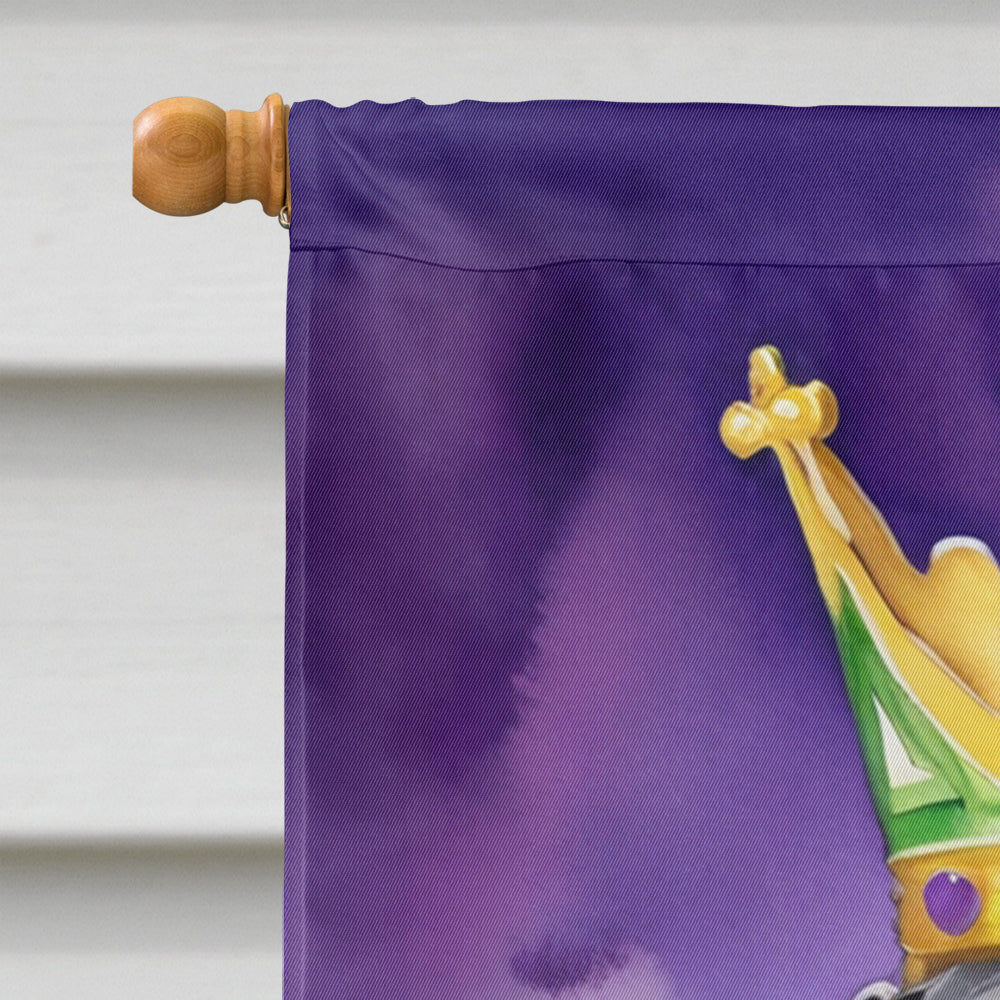 Great Dane King of Mardi Gras House Flag 28x40 Porch Sleeve Pole Decorative Outside Yard Banner Artwork Wall Hanging, Polyester