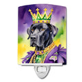 Great Dane King of Mardi Gras Ceramic Night Light Compact, UL-Certified, Ideal for Bedroom, Bathroom, Nursery, Hallway, Kitchen, 6x4x3, Multicolor