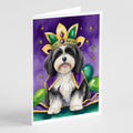 Havanese King of Mardi Gras Greeting Cards Pack of 8 Blank Cards with Envelopes Whimsical A7 Size 5x7
