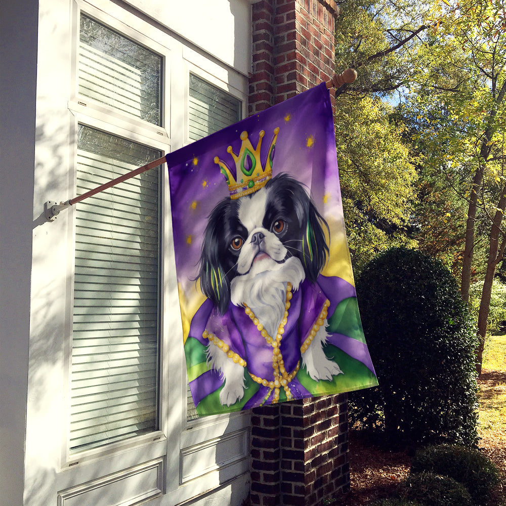 Japanese Chin King of Mardi Gras House Flag 28x40 Porch Sleeve Pole Decorative Outside Yard Banner Artwork Wall Hanging, Polyester