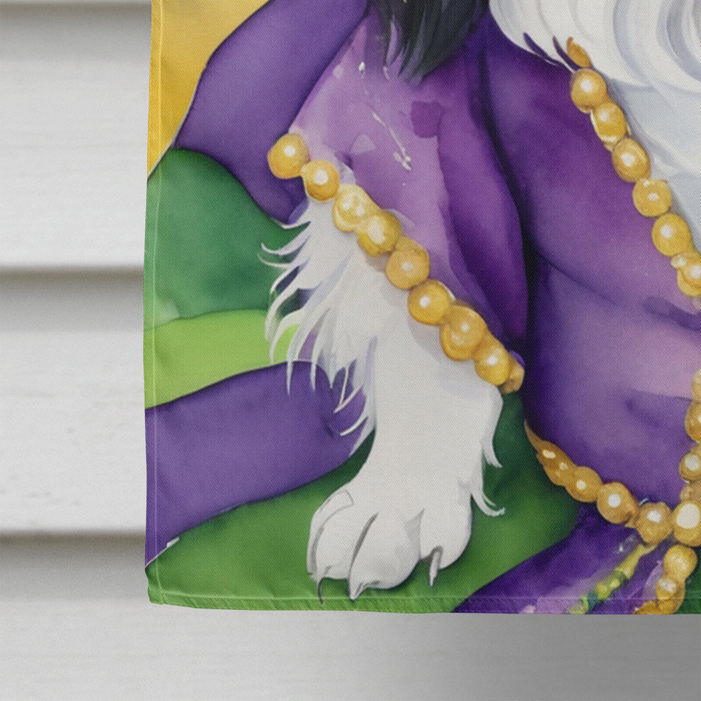 Japanese Chin King of Mardi Gras House Flag 28x40 Porch Sleeve Pole Decorative Outside Yard Banner Artwork Wall Hanging, Polyester
